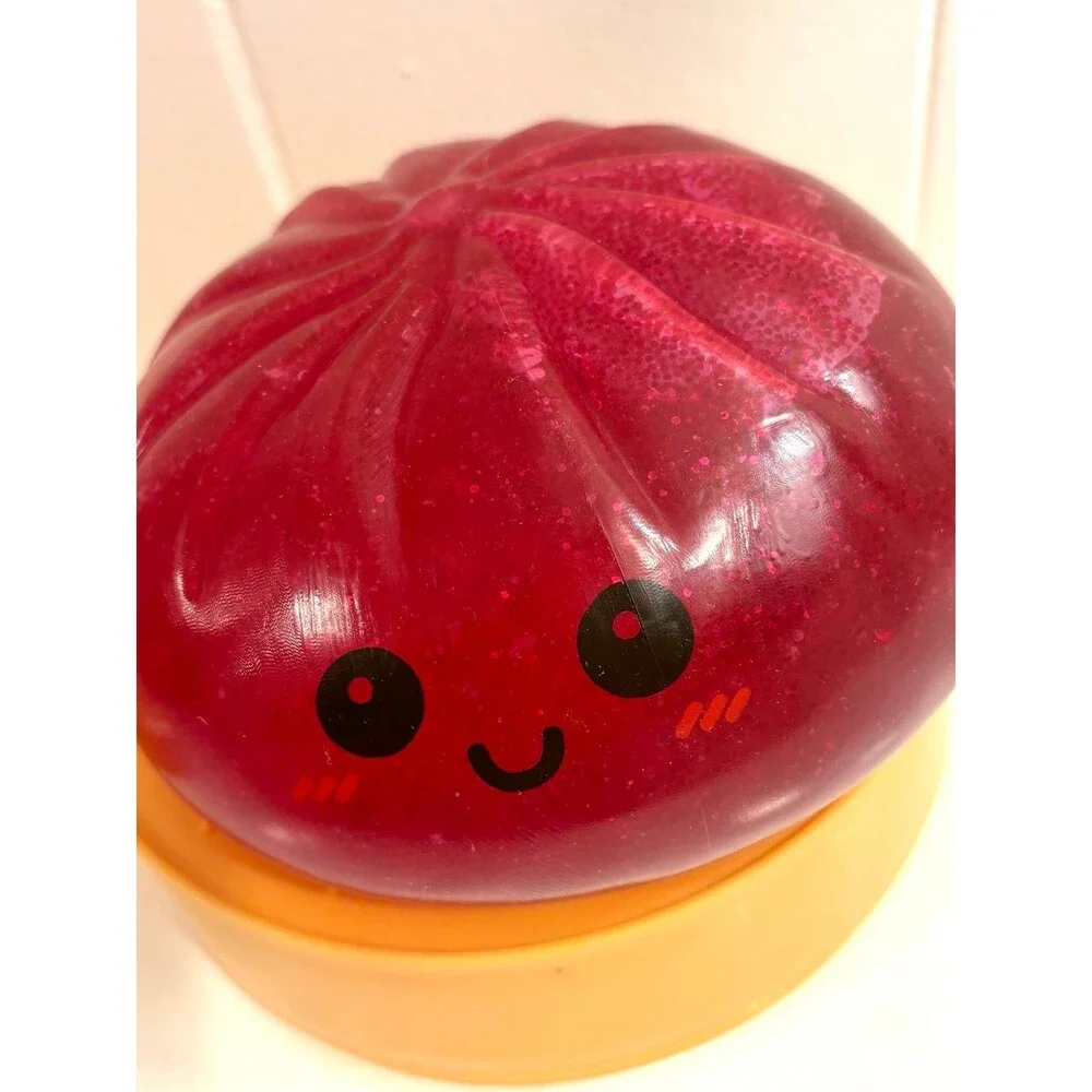 JUMBO SIZE SUPER GIANT 7” Glitter Dumpling in Super Jumbo Steamer red glitter